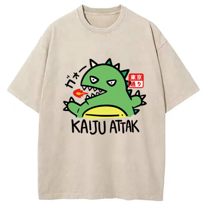 Kaiju Attack Washed T-Shirt
