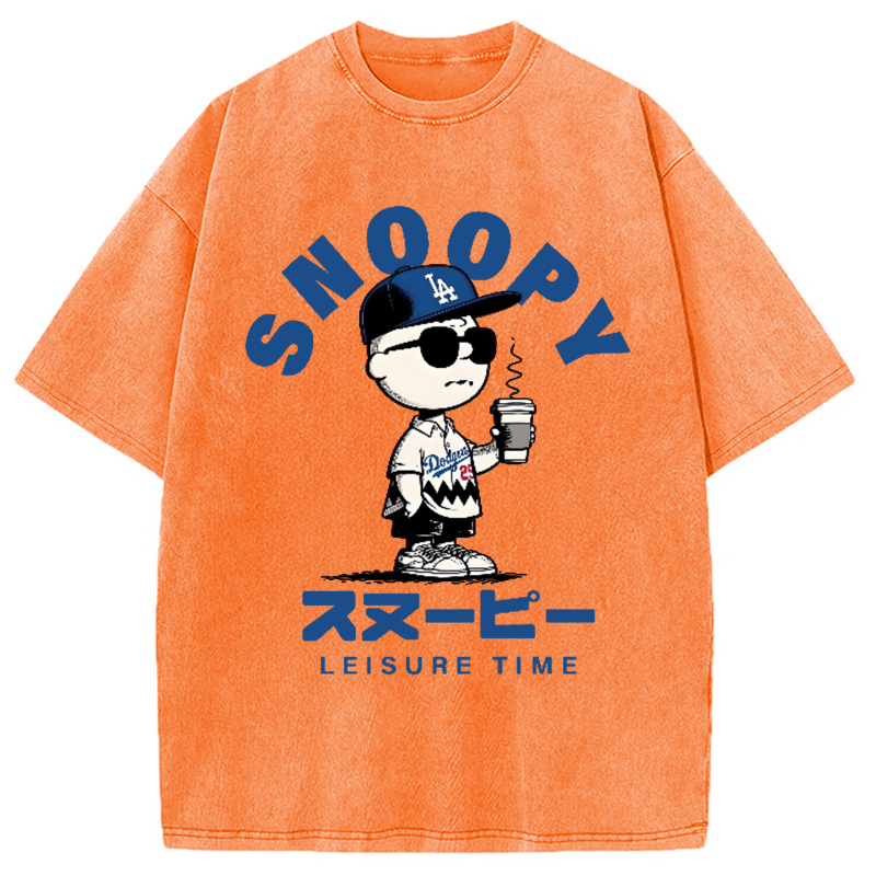 Dodgers Snoopy Vintage Washed T-Shirt