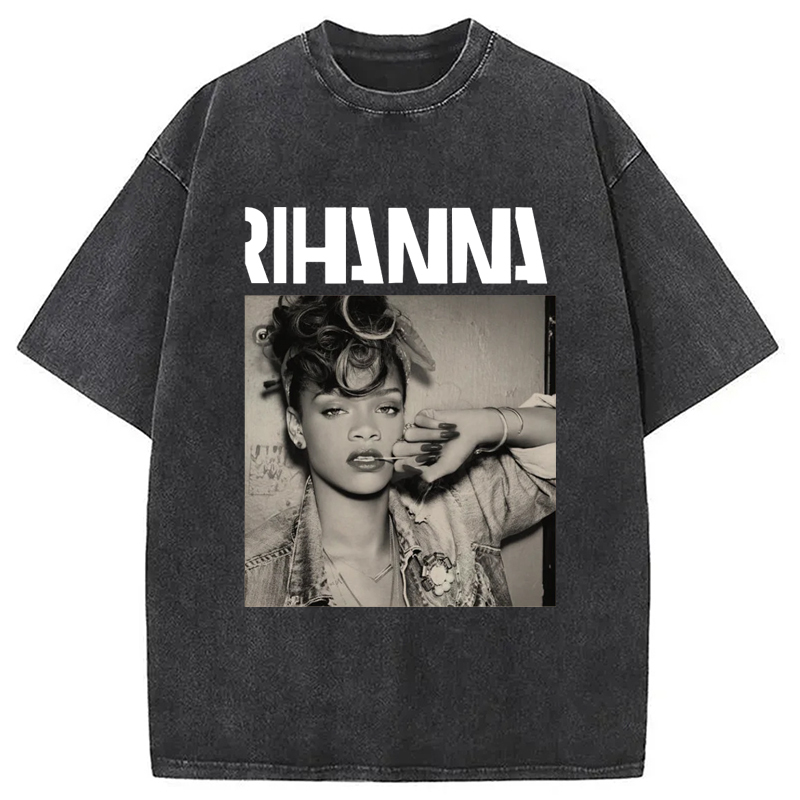 Rihanna Badgal 90's Hip Hop Rap Washed T-Shirt