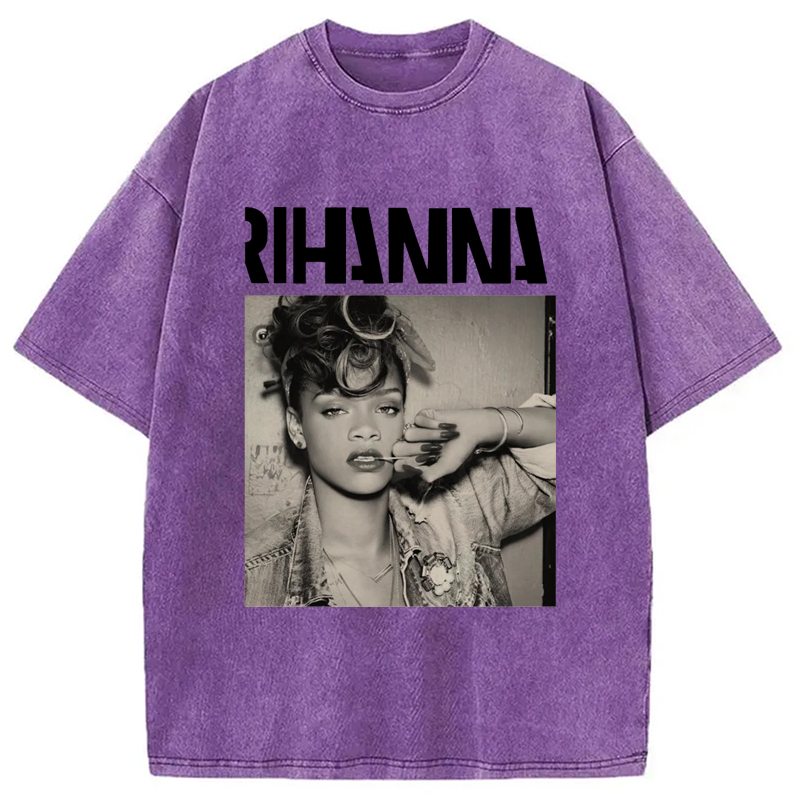 Rihanna Badgal 90's Hip Hop Rap Washed T-Shirt