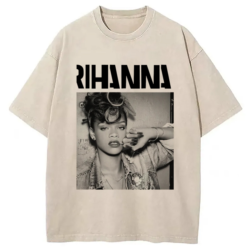 Rihanna Badgal 90's Hip Hop Rap Washed T-Shirt