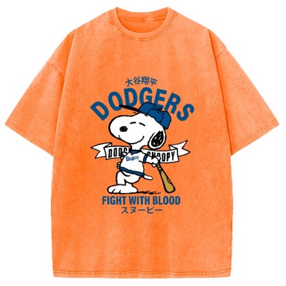 Dodgers Fight With Blood Washed T-Shirt