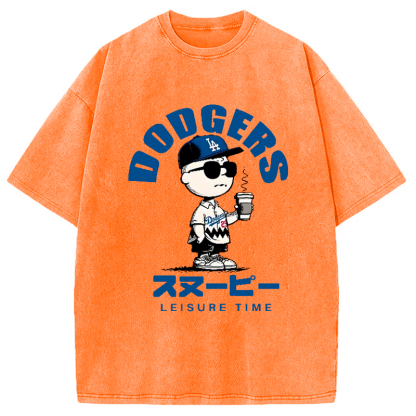 Dodger Snoopy Vintage Japanese Washed T-Shirt