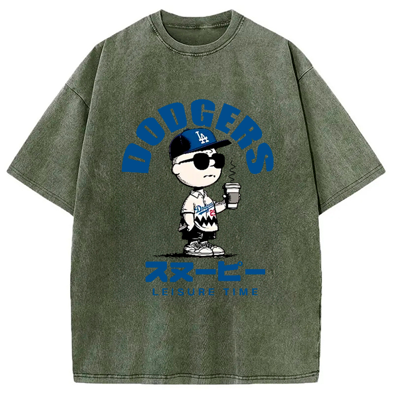 Dodger Snoopy Vintage Japanese Washed T-Shirt