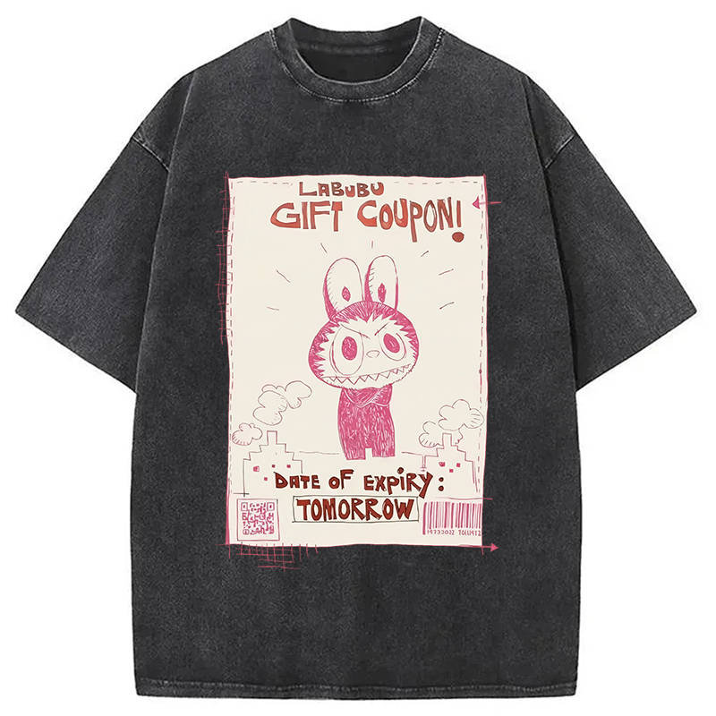 Vintage Labubu Graffiti Washed T-Shirt
