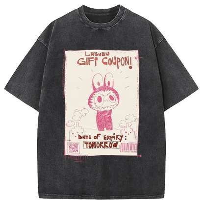 Vintage Labubu Graffiti Washed T-Shirt