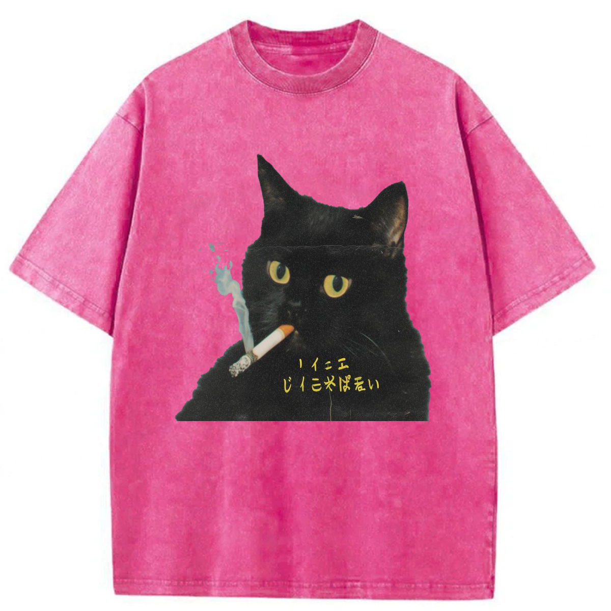 Tokyoviva Young Cat Smoking Washed T-shirt