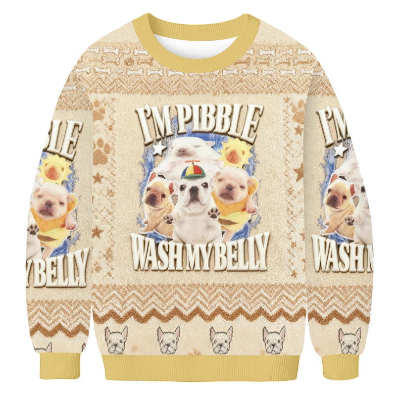 Baddiecat I'm Pibble Wash My Belly Ugly Sweatshirt