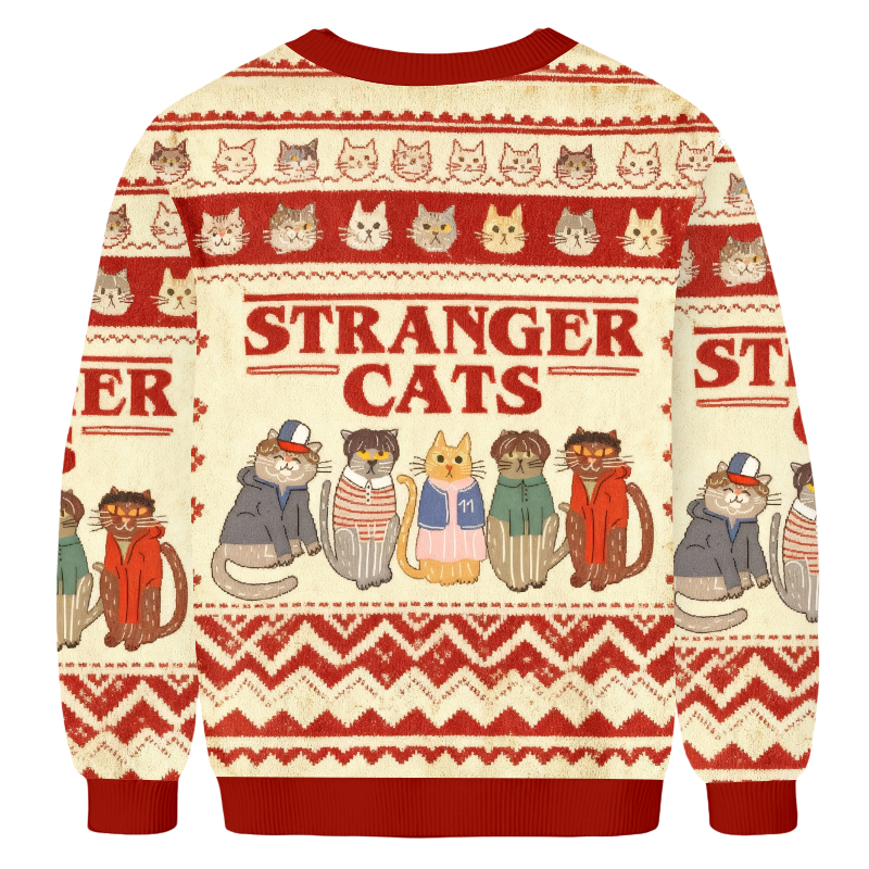 Baddiecat Stranger Cats Ugly Sweatshirt