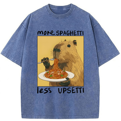 Tokyoviva Capybara Eating Pasta Washed T-shirt