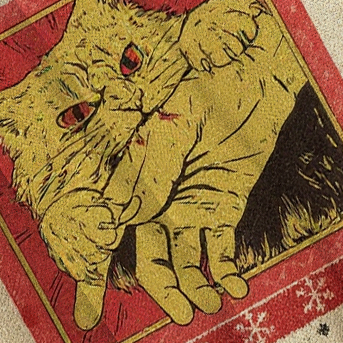 Baddiecat Biting Cat Christmas Ugly Sweatshirt