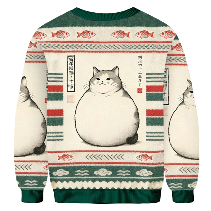 Baddiecat Japanese Tokyo Cat Ugly Sweatshirt