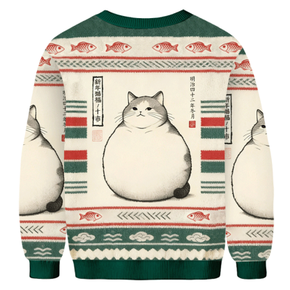 Baddiecat Japanese Tokyo Cat Ugly Sweatshirt