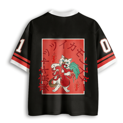 Baddiecat Japanese Style Cat Mesh Jersey