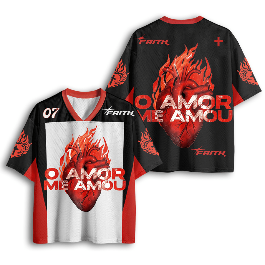 Tokyoviva Sacred Heart Christian Faith Mesh Jersey