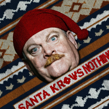 Baddiecat Santa Knows Nothing Christmas Ugly Sweatshirt