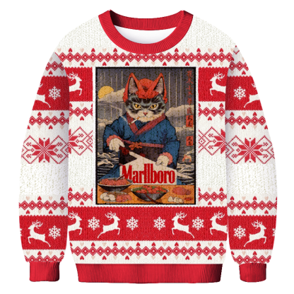 Baddiecat Marllboro Christmas Ugly Sweatshirt