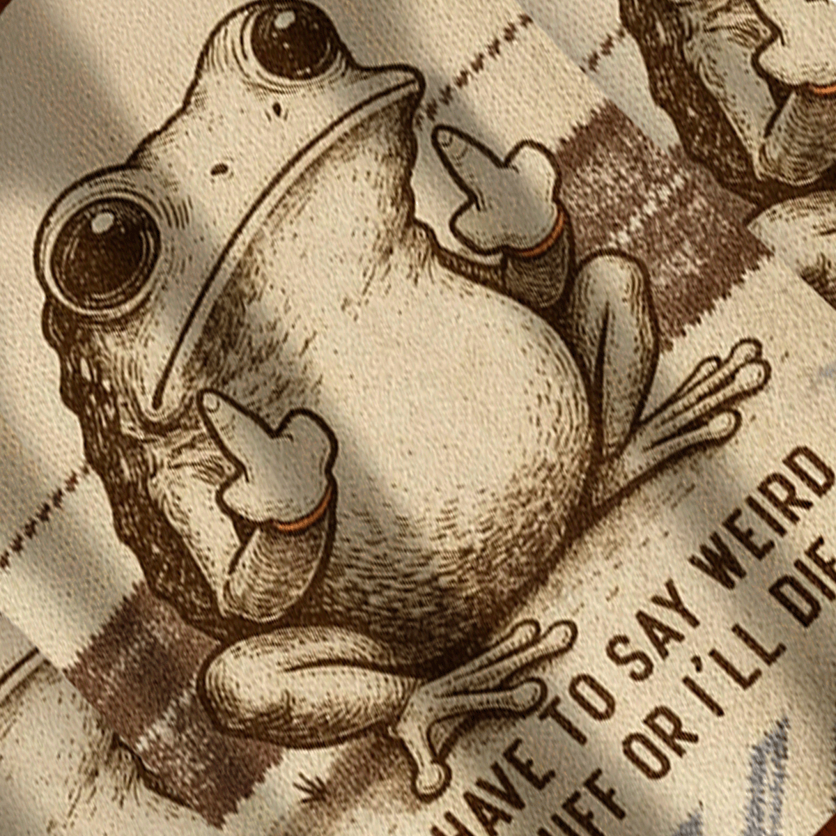 Baddiecat I Have To Say Weird Stuff Or I'll Die Frog Christmas Ugly Sweatshirt