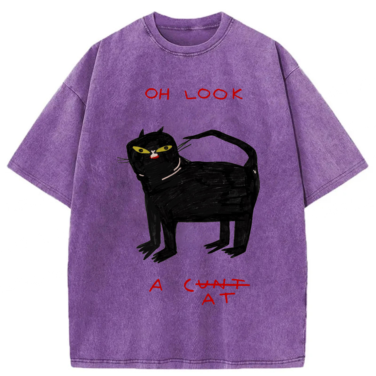 Tokyoviva Funny Cat Oh Look Washed T-shirt