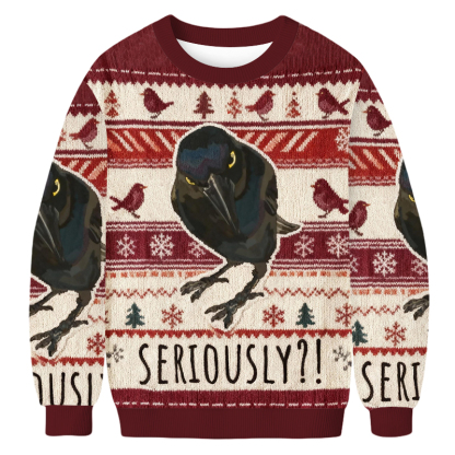 Baddiecat Raven's Question Christmas Ugly Sweatshirt