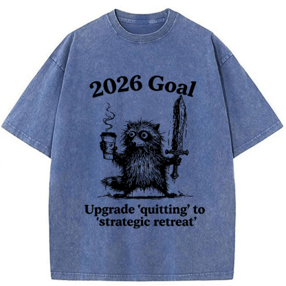 Tokyoviva Raccoon 2026's Goals Washed T-shirt