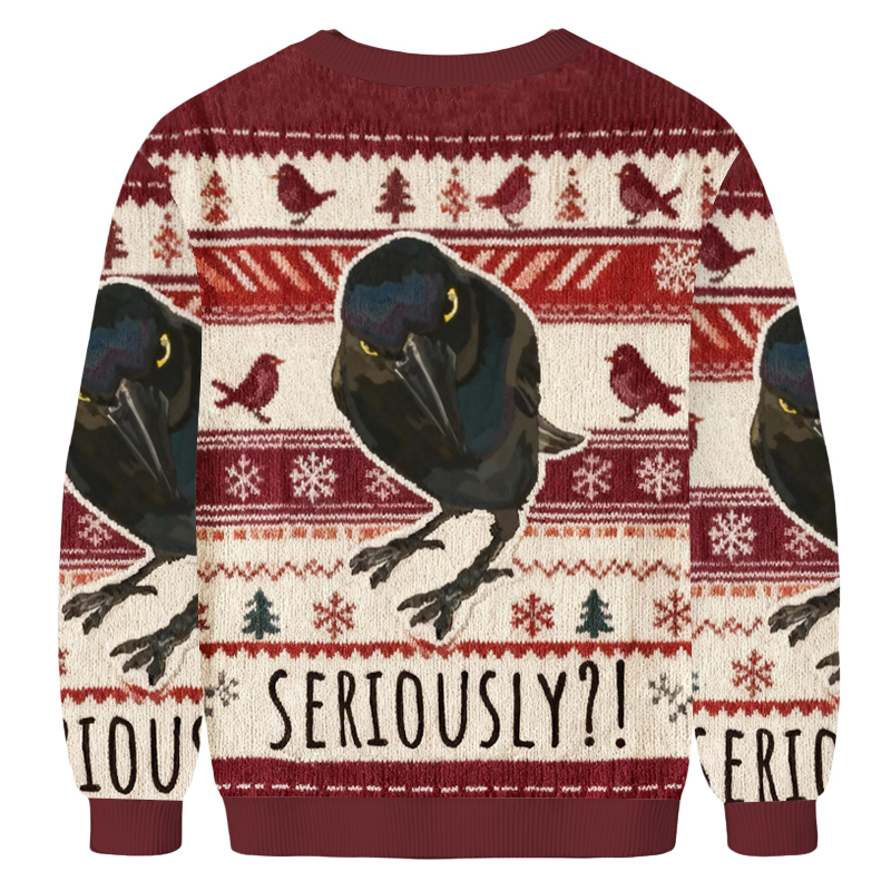 Baddiecat Raven's Question Christmas Ugly Sweatshirt
