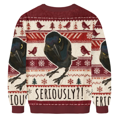 Baddiecat Raven's Question Christmas Ugly Sweatshirt