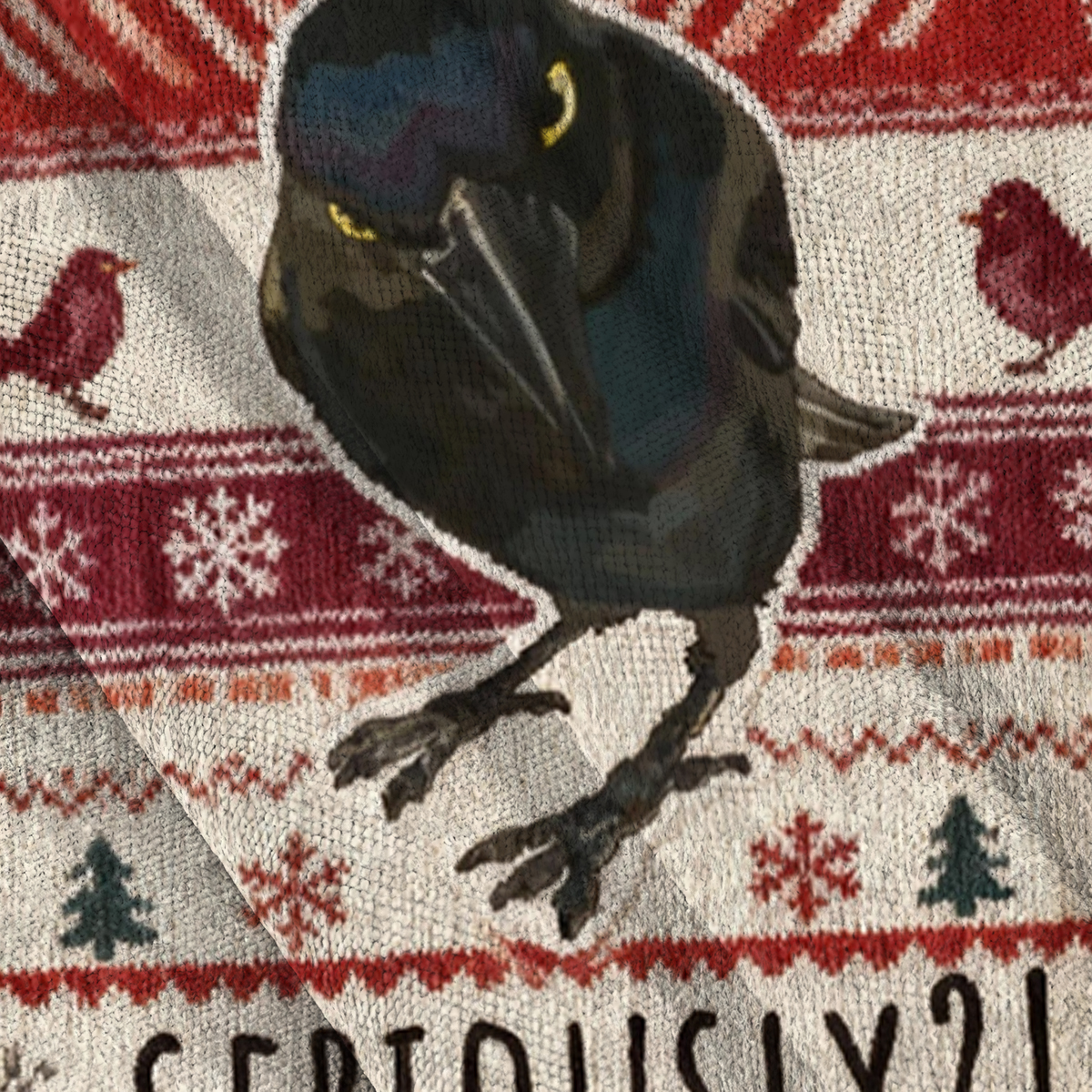 Baddiecat Raven's Question Christmas Ugly Sweatshirt