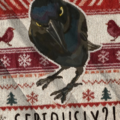 Baddiecat Raven's Question Christmas Ugly Sweatshirt