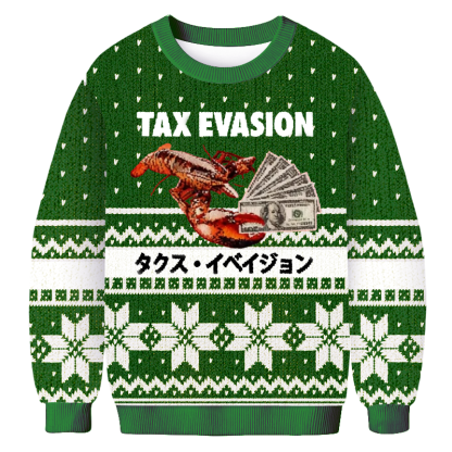 Baddiecat Tax Evasion Christmas Ugly Sweatshirt