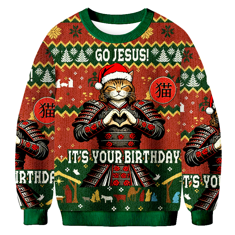 Tokyoviva Go Jesus Christmas Ugly Sweatshirt