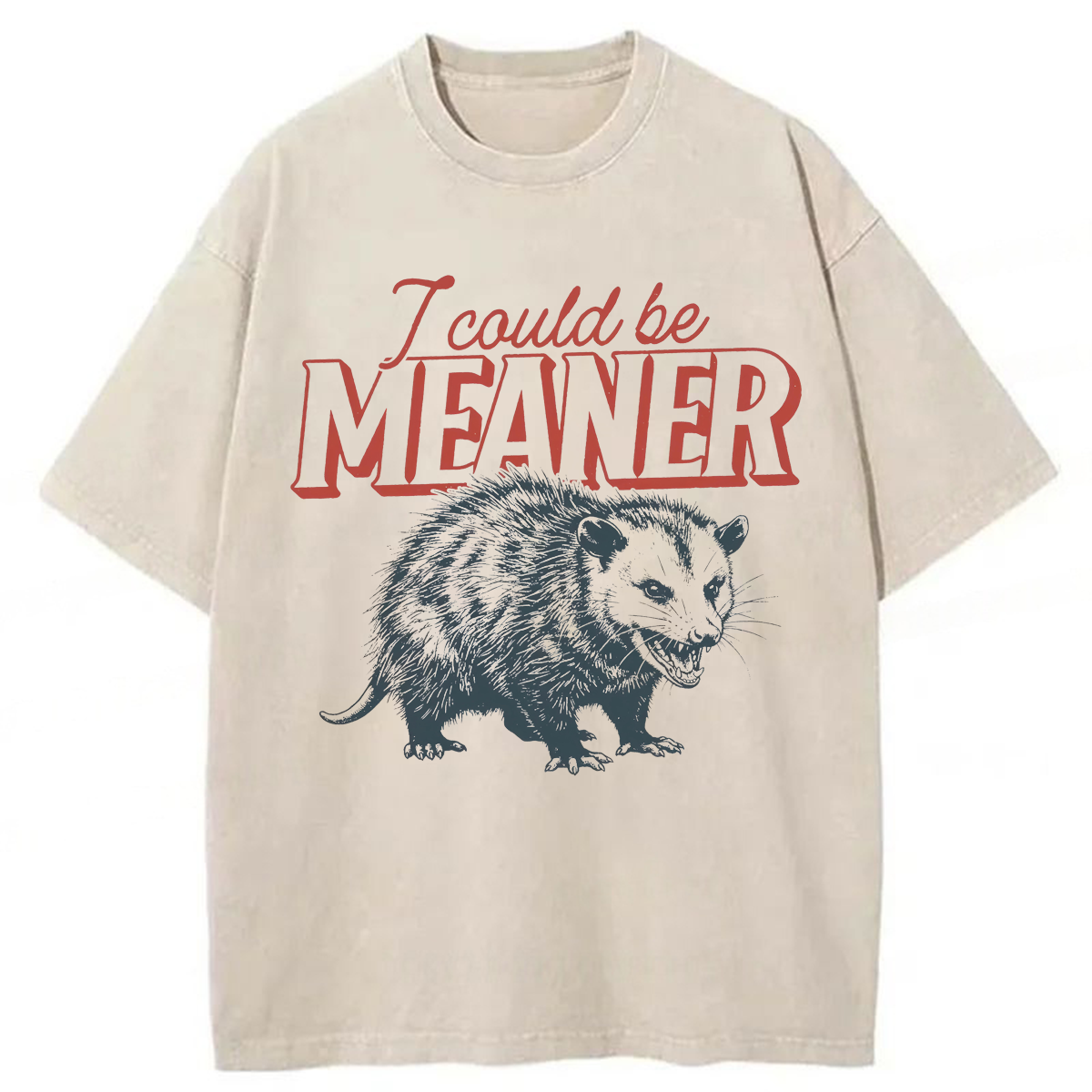 Tokyoviva I Could Be Meaner Possum Washed T-shirt
