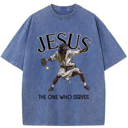 Tokyoviva Jesus The One Who Serves Washed T-Shirt
