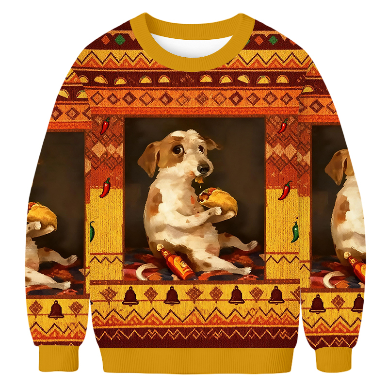Tokyoviva Dog Chill With Taco Ugly Sweatshirt
