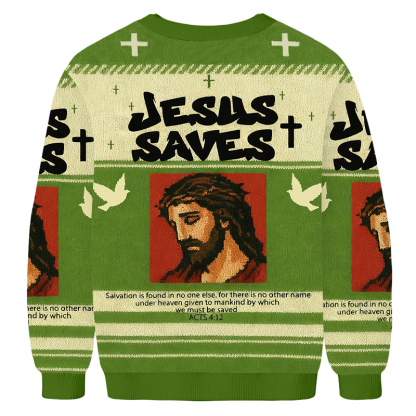 Baddiecat Jesus Saves Ugly Sweatshirt