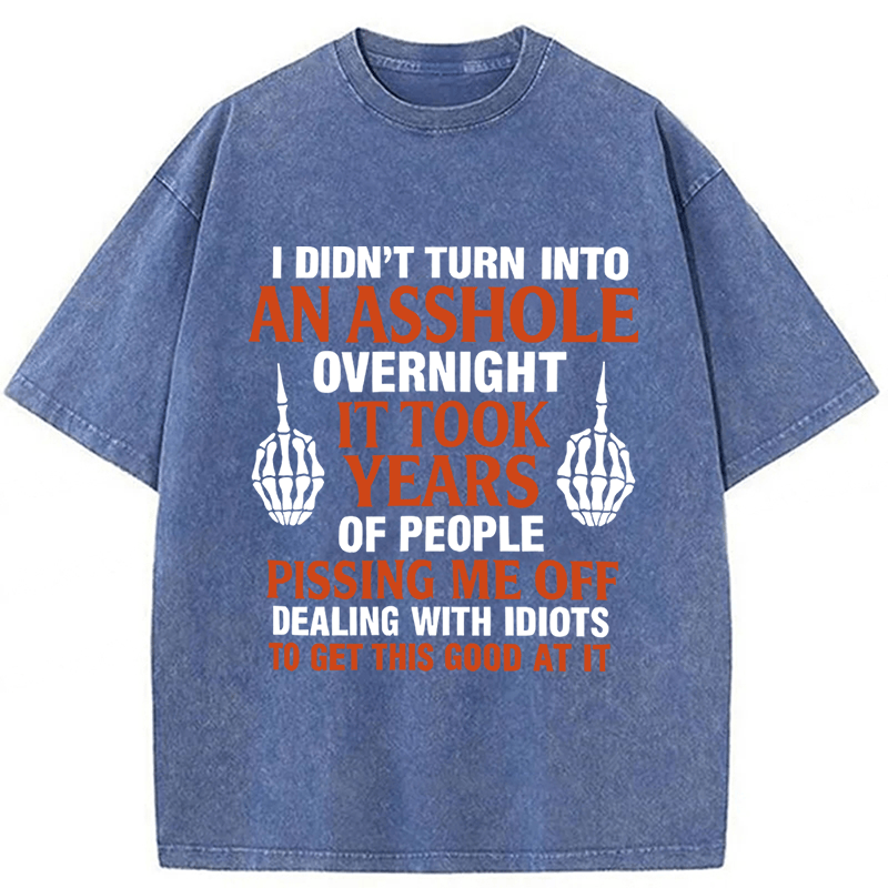 Tokyoviva Funny Slogans Washed T-shirt