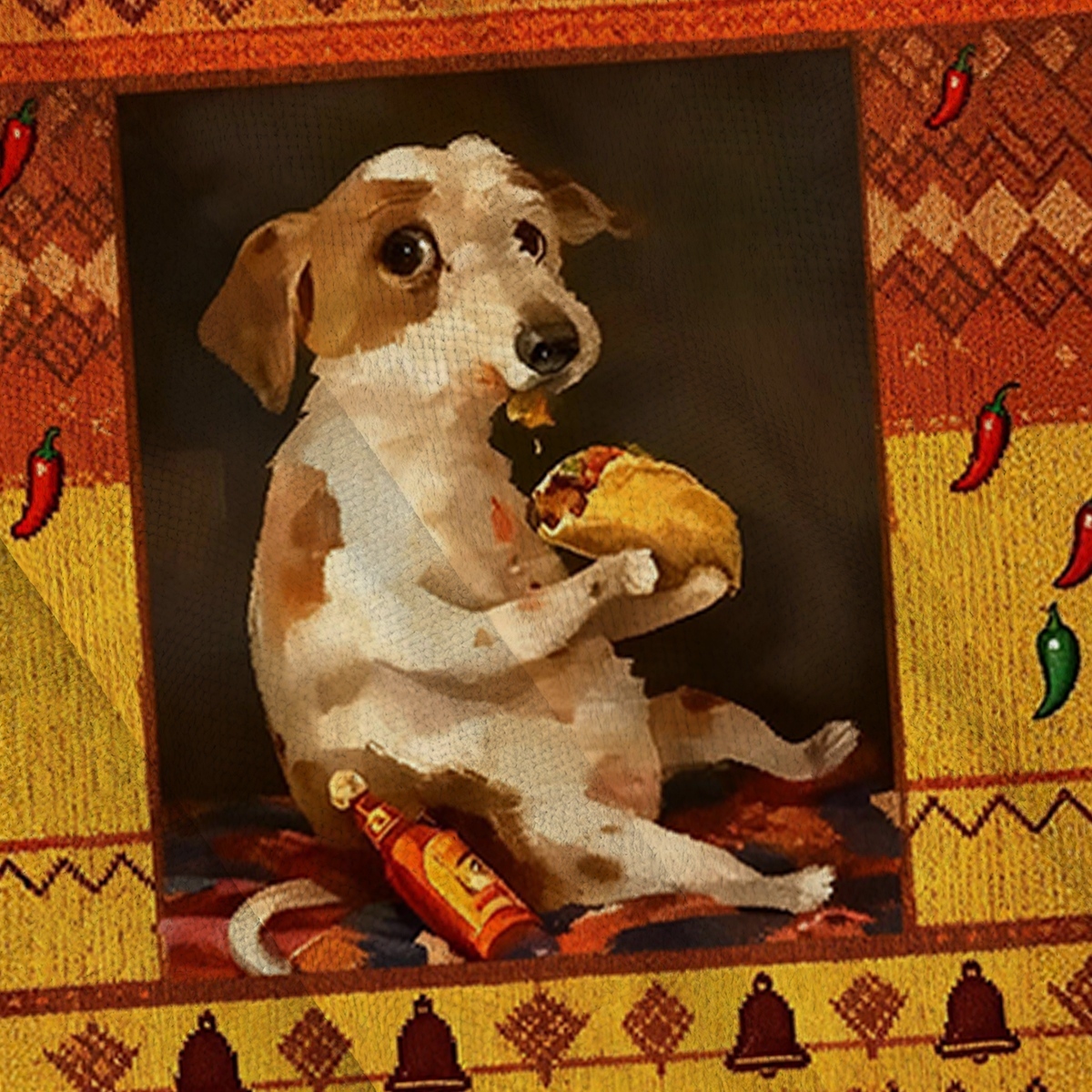 Baddiecat Dog Chill With Taco Ugly Sweatshirt