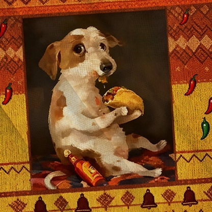 Baddiecat Dog Chill With Taco Ugly Sweatshirt