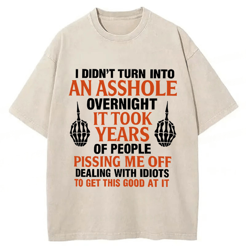 Tokyoviva Funny Slogans Washed T-shirt
