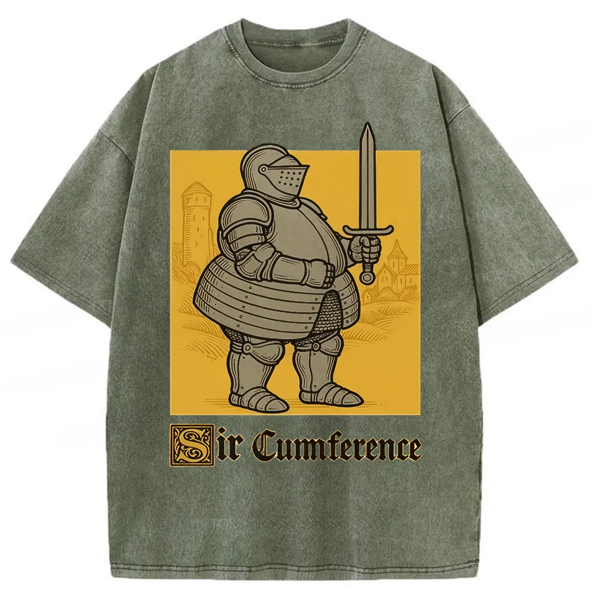 Tokyoviva Sir Cumference Fat Knight Washed T-shirt