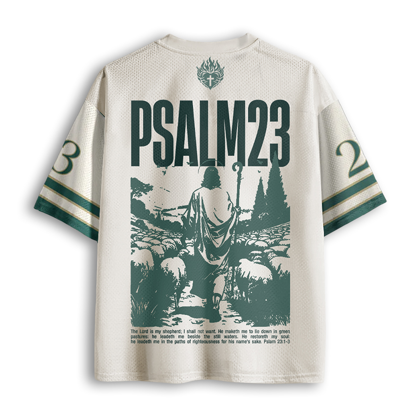 Baddiecat Psalm 23 Shepherd & Sheep Mesh Jersey