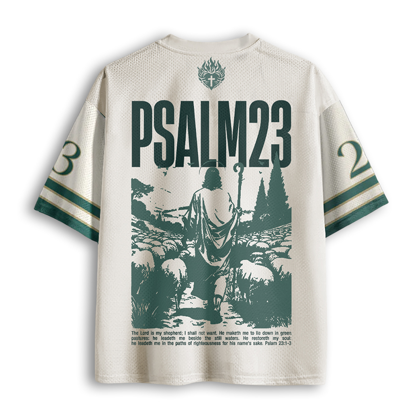 Baddiecat Psalm 23 Shepherd & Sheep Mesh Jersey