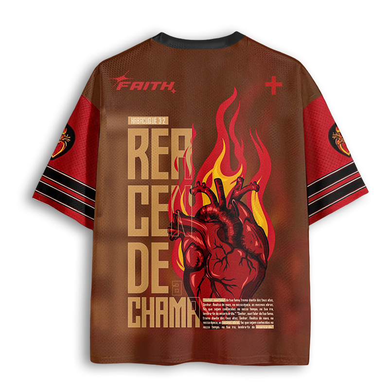 Baddiecat Sacred Heart Christian Faith Mesh Jersey