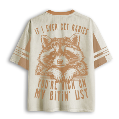 Baddiecat Raccoon Funny Mesh Jersey
