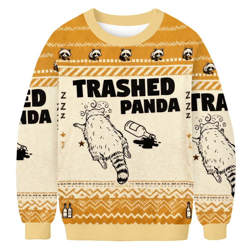 Baddiecat Drunk Raccoon Trash Panda Ugly Sweatshirt