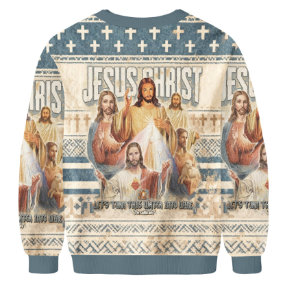 Baddiecat Jesus Christ Let's Turn This Water Into Wine Ugly Sweatshirt