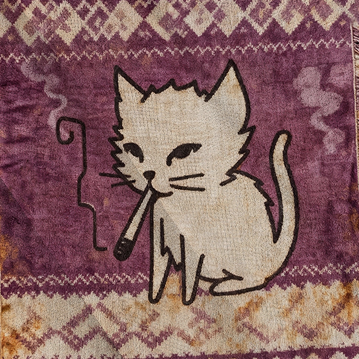 Baddiecat Cat Smoking Ugly Sweatshirt