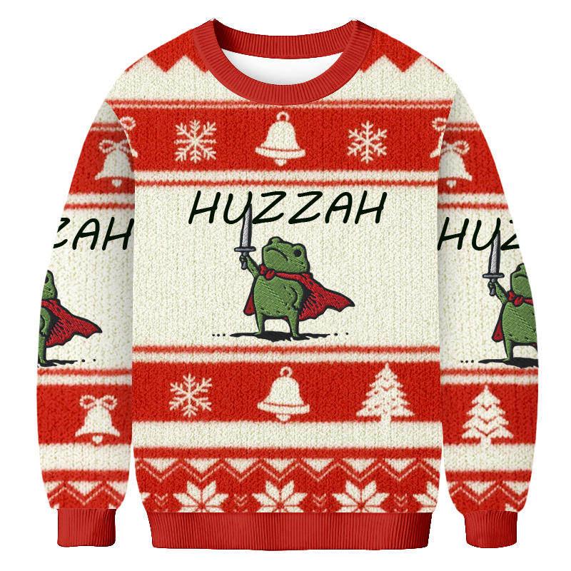 Tokyoviva HUZZAH Christmas Ugly Sweatshirt