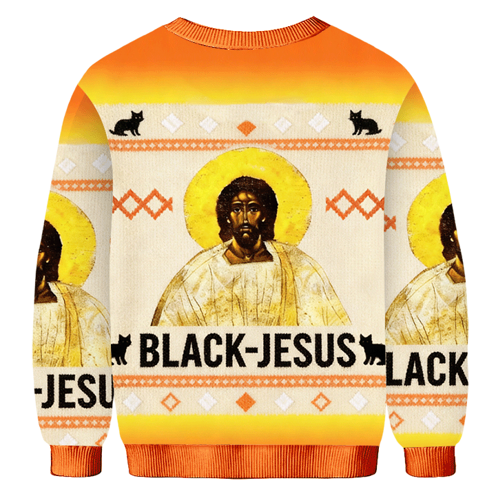 Baddiecat Black Jesus Ugly Sweatshirt