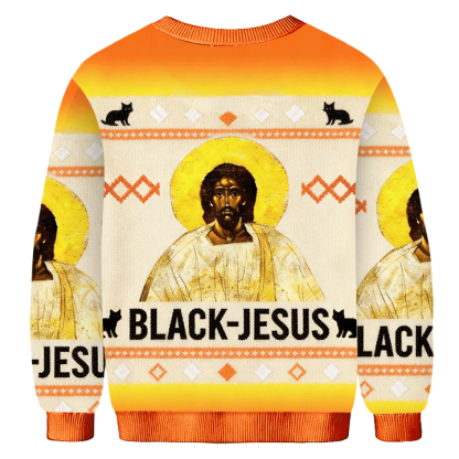 Baddiecat Black Jesus Ugly Sweatshirt